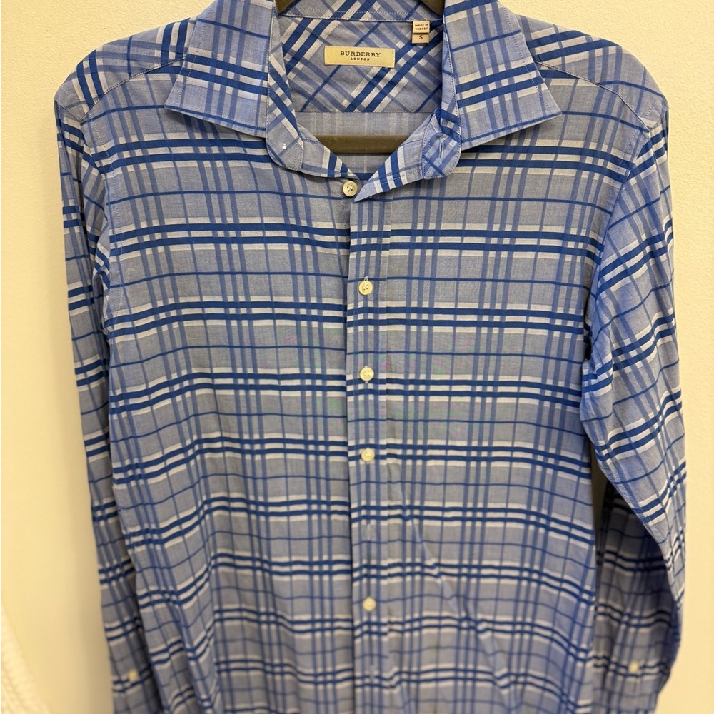 Burberry Blue Casual Button Down Shirt